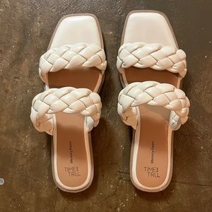 Women’s White Braided Sandal